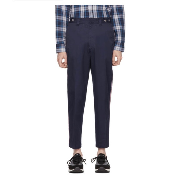 Diesel blue p tucs tape chino trousers - Picture 13 of 13